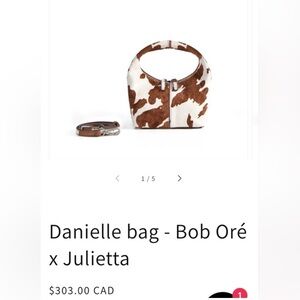 Danielle Bag - Brown and White